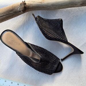 Jewel Badgley Mischka Mesh Jewel Mules